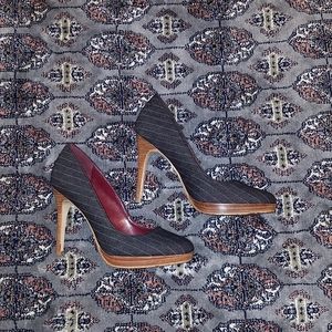 Pinstripe Steve Madden pumps, super sleek